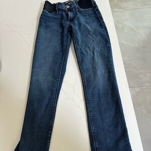 Hudson Maternity Jeans Dark Blue Straight Leg Denim